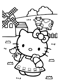 Have fun with this free printable hello kitty coloring page! Free Printable Hello Kitty Coloring Pages For Kids