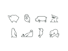Minimal Animals By Yihsuan Li Geometric Animals Face Line Drawing Animals