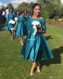 Teal Tea Length Bridesmaid Dresses With Half Sleeve Vintage Lace A Line 2017 S Tea Length Bridesmaid Dresses Formal Wedding Guest Dress Bridesmaid Dresses 2017