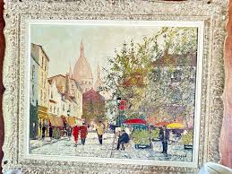 Marcel/Maurice Brisson b. 1915 French painter of Paris street scenes