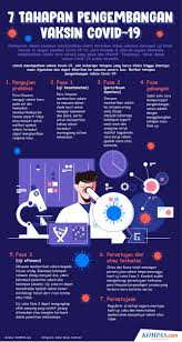 Vaksin virus corona diprediksi dapat didistribusikan mulai 2021. Infografik 7 Tahapan Pengembangan Vaksin Covid 19