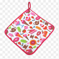 Kitchen Textiles | Cotton Cupcakes Pink Blue Oven Glove | Homescapes