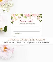 Custom Boho Baby Shower Card Advice For Mom To Be Flowers N1