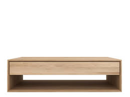 The accent piece you're looking for Nordic Oak Coffee Table 1 Drawer Ethnicraft W 120 X D 70 X H 35 Cm Ethnicraft 51445