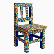 Blue Bouquet Mexican Folk Art Chair Shop Project Bly Art Chair Mexican Folk Art Shop Chair