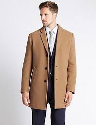 Single Breasted Tailored Fit Revere Coat With Buttonsafe M S Coat Men S Coats Jackets Collared Coat