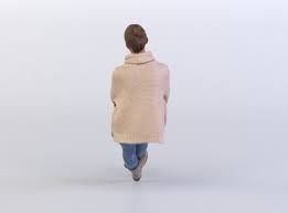 Julia 0264 Woman In A Sweater Sitting Arms Folded 3d Model Max Obj C4d Mat 3 Person Silhouette People Png Render People