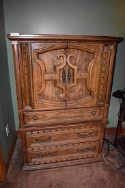 I have got a painted furniture before this 1970's mediterranean dresser with lots of details and curves was refinished and is now a piece oozing with sophistication and style. 1970 S Mediterranean Style Gentlemans Chest Inter Ramsey Auctions Llc