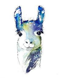 Animals Watercolorarts Art Prints Animal Art Llama Arts