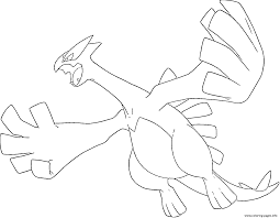 Lugia Generation 2 Coloring Pages Printable