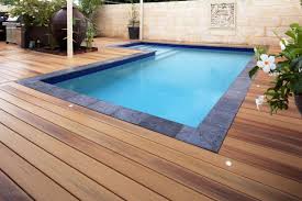 Duralife Composite Decking Pool Deck In Golden Teak Wood Pool Deck Wooden Pool Deck Decks Around Pools