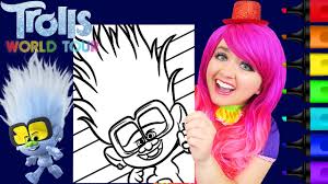 Article by kinderart and the kinderart club. Coloring Trolls 2 World Tour Tiny Diamond Coloring Page Prismacolor Markers Kimmi The Clown Youtube