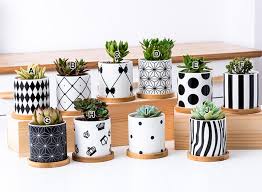 Modern Style Ceramic Planter Flower Pot Succulent Planter Etsy In 2020 Painted Plant Pots Painted Pots Diy Plant Pot Diy