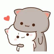 Wallpapers kawaii cute cat couple cartoon. Bear Love