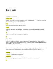 excel quiz docx excel quiz 1 a chart sheet can contain