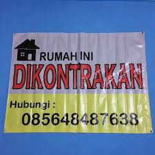 Jika masa sewa telah berakhir dan saya belum mengosongkan kontrakan, maka saya bersedia membayar denda yang dikenakan, yaitu sebesar 200.000,00 (dua ratus ribu rupiah) per hari. Jual Banner Iklan Rumah Dikontrakan Ukuran 100 Cm X 75 Cm Custom Murah Kota Surabaya Cetak Desain Pilihan Tokopedia
