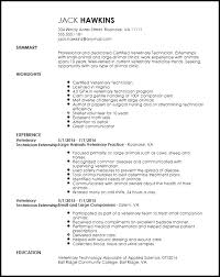 Free Entry Level Veterinary Technician Resume Example Resume Now