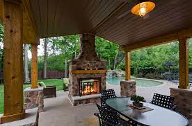 They protect diners from the elements, and also can be used to accent the dining area space. Housetrends Inspired Home Garden Ideas Outdoor Space Design Covered Back Patio Outdoor Living Space