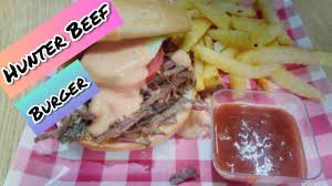 Beef mince is chopped with egg, bread slices and spices. Hunter Beef Burger Recipe In Urdu By Home Cooking Youtube