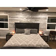 Plankandmill 3 Reclaimed Barnwood Peel And Stick Wall Paneling Wayfair Wood Walls Bedroom Remodel Bedroom Wall Decor Bedroom