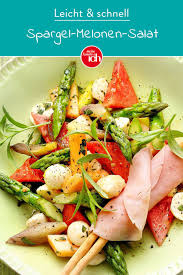 Leichter Spargel Melonen Salat Meine Familie Ich Europas Grosstes Foodmagazin Rezept Melonen Salat Mit Melone Spargel