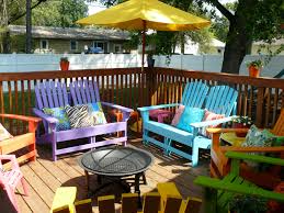 Unfinished Wood Adirondack Chairs From Home Depot Painted With Semi Gloss Exterior Pa Painted Furniture Colors Painted Garden Furniture Painting Old Furniture