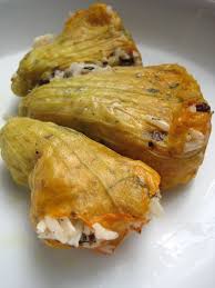 Almost Turkish Recipes Vegetarian Stuffed Zucchini Flowers Zeytinyagli Kabak Cicegi Dolmasi Turkish Recipes Vegan Zucchini Recipes Zucchini Recipes