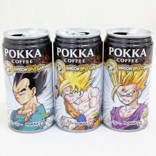 dragon ball can pokka coffee gokou gohan vegeta japan anime manga