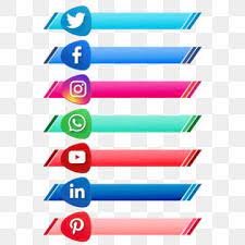 Modern Social Media Logos Vector Set Banners For Text Png Logo Clipart Social Media Tags Social Media Buttons Png And Vector With Transparent Background For Social Media Icons Vector Png