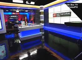 Animation text breaking news and news intro graphic with blue lines in studio, abstract background. Cnn Philippines Launches Newscaststudio