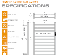 Brandon Basics Brushed Stainless Steel Hardwired/plug-in Wall Mount Towel  Warmer 20.5-in x 4.875-in x 31.75-in - MartExplore.com