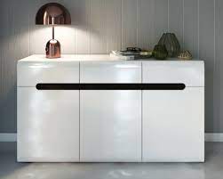 Maybe you would like to learn more about one of these? Modern White High Gloss Sideboard Dresser Cabinet Unit Black Wenge Insert Azteca Ebay