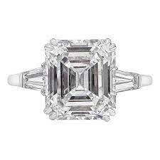 Check spelling or type a new query. Harry Winston 4 01 Carat Emerald Cut Diamond Three Stone Engagement Ring For Sale At 1stdibs