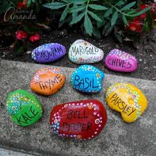 How to paint a garden stone. Rock Garden Markers Paint Rocks To Make Markers For Your Plants