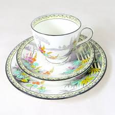 A Really Pretty And Unusual Art Deco Trio Of Cup Saucer And Teaplate Produced By S Radford At Fenton In Stoke On Trent Bone China Tea Cups Fenton Unusual Art