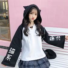 Kawaii Magical Cat Girl Jumper Hoodie S13005 Spreepicky Roupa Japonesa Garotas Fofas Garotas Asiaticas