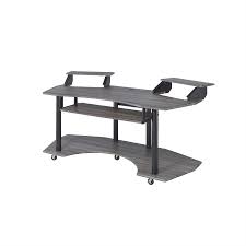 Wilclay computer floating desk with bookcase. Eleazar 71 Computer Desk In Black Oak Finish By Acme 92890
