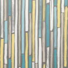 Modern Turquoise And Grey Upholstery Fabric Aqua Yellow Abstract Stripe Material Cotton Home Decor Fabrics Grey Upholstery Home Decor Fabric Fabric Decor