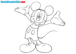 Free printable mickey mouse coloring pages for kids. How To Draw Mickey Mouse Easy Drawing Tutorial For Kids
