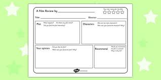 Film Review Writing Template Writing Templates Film Review Creative Writing Exercises