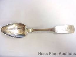 Early 1800s Thomas Kinne Norwich Connecticut Large Coin Silver Spoon Tablespoon Silver Spoons Antique Flatware Norwich Connecticut
