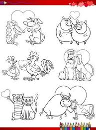 Coloring book (90s cartoons coloring books). Animal Couple In Love Cartoons Coloring Book Page 1526036 Vector Art At Vecteezy