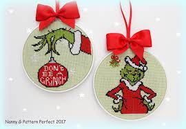Access needlework patterns to download and you can check your pattern wherever you go. Christmas Grinch Cross Stitch Patterns X 2 Christmas Decorations Funny Christmas Cross Stitch Quirky X Stitch Sewing Project Embroidery Cross Stitch Christmas Ornaments Christmas Cross Stitch Cross Stitch Patterns Christmas