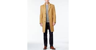 Wool cashmere blend single breasted trim fit top coat. Michael Kors Michael Madison Cashmere Blend Overcoat In Camel Natural For Men Lyst