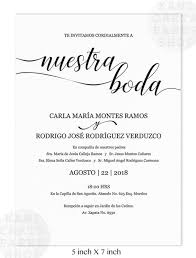 Invitaciones De Boda Spanish Wedding Invitation Instant Etsy Spanish Wedding Invitations Spanish Wedding Backyard Wedding Invitations Wording