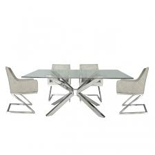 Don't miss out on these huge savings plus 12 months special financing. Astra Chrome And Glass Dining Table Modish Furnishing