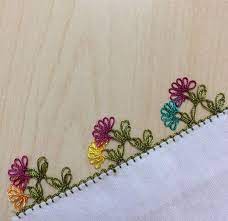 Cicekli Igne Oyasi Modeli Oya Ornekleri Tig Isleri Desenler