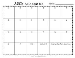 Abc All About Me Ice Breaker Get To Know You Freebie Tpt Get To Know You Activities Getting To Know You All About Me