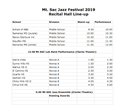 Jazz Festival Mt Sac Jazz Program