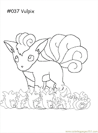 It evolves into ninetales when contactually exposed to a fire stone, thereby reaching the final stage of its evolutionary line. Vulpix Coloring Pages Coloring Home